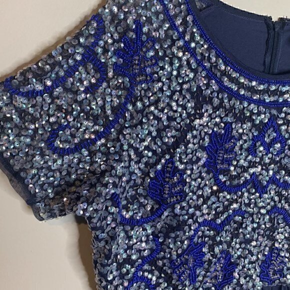 NWT Asos navy beaded maternity dress - Picture 2 of 5